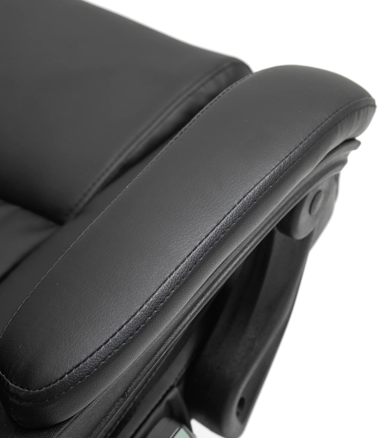 High Back Massage Office Chair with 6 Vibration Points, PU Leather
