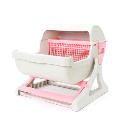Sleek Kitty Corner Cat Litter Box