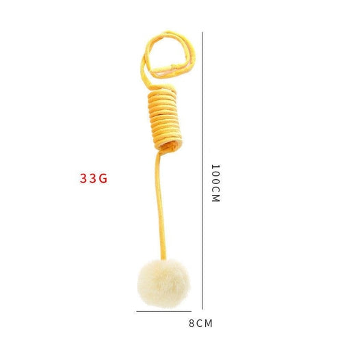 Interactive Plush Cat Toy With Self-Hi Sucker And Spring Rabbit Hair