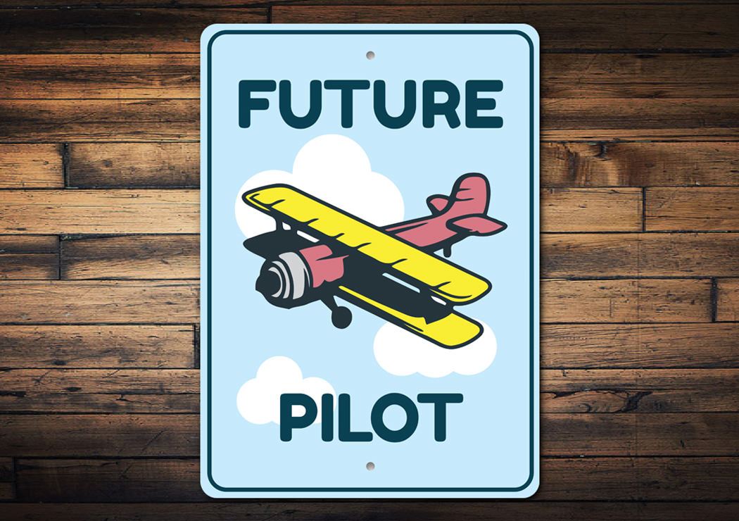 Future Pilot Kid's Room Sign