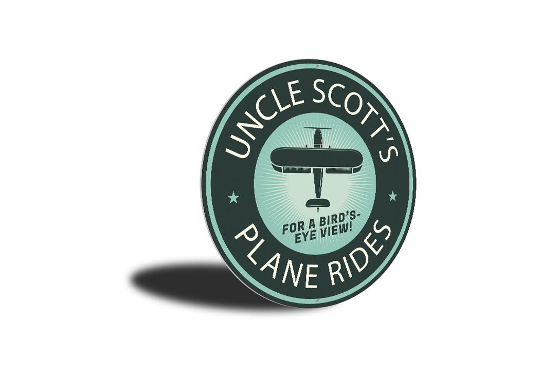 Plane Rides Bird's Eye View Hangar Sign