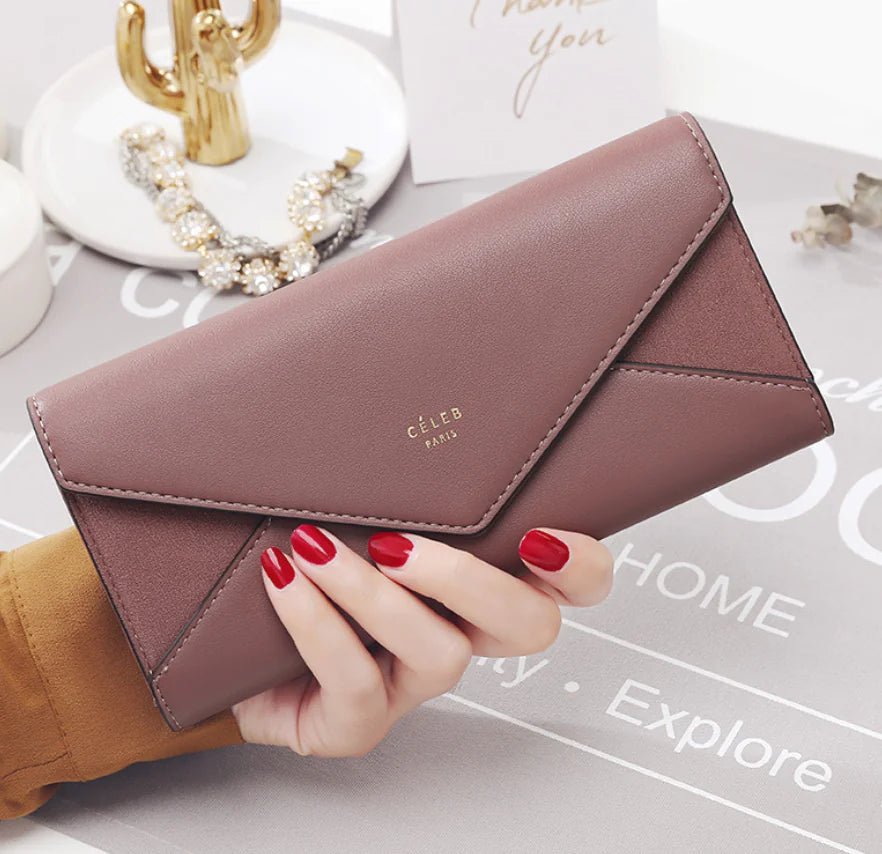Women's Suede Envelope Wallet and Purse