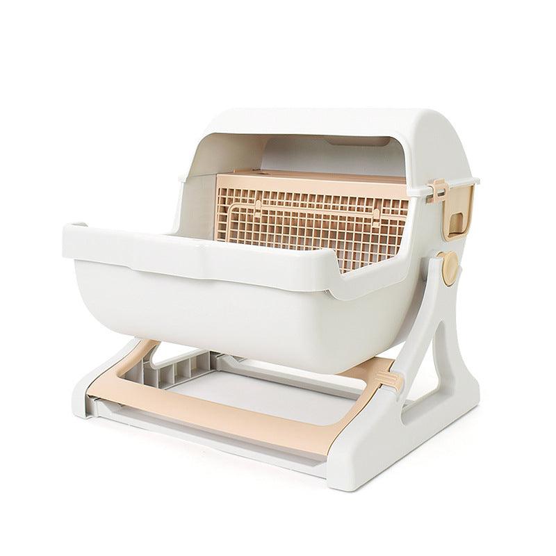 Sleek Kitty Corner Cat Litter Box