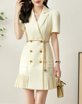 Elegant Pleated Midi Dress