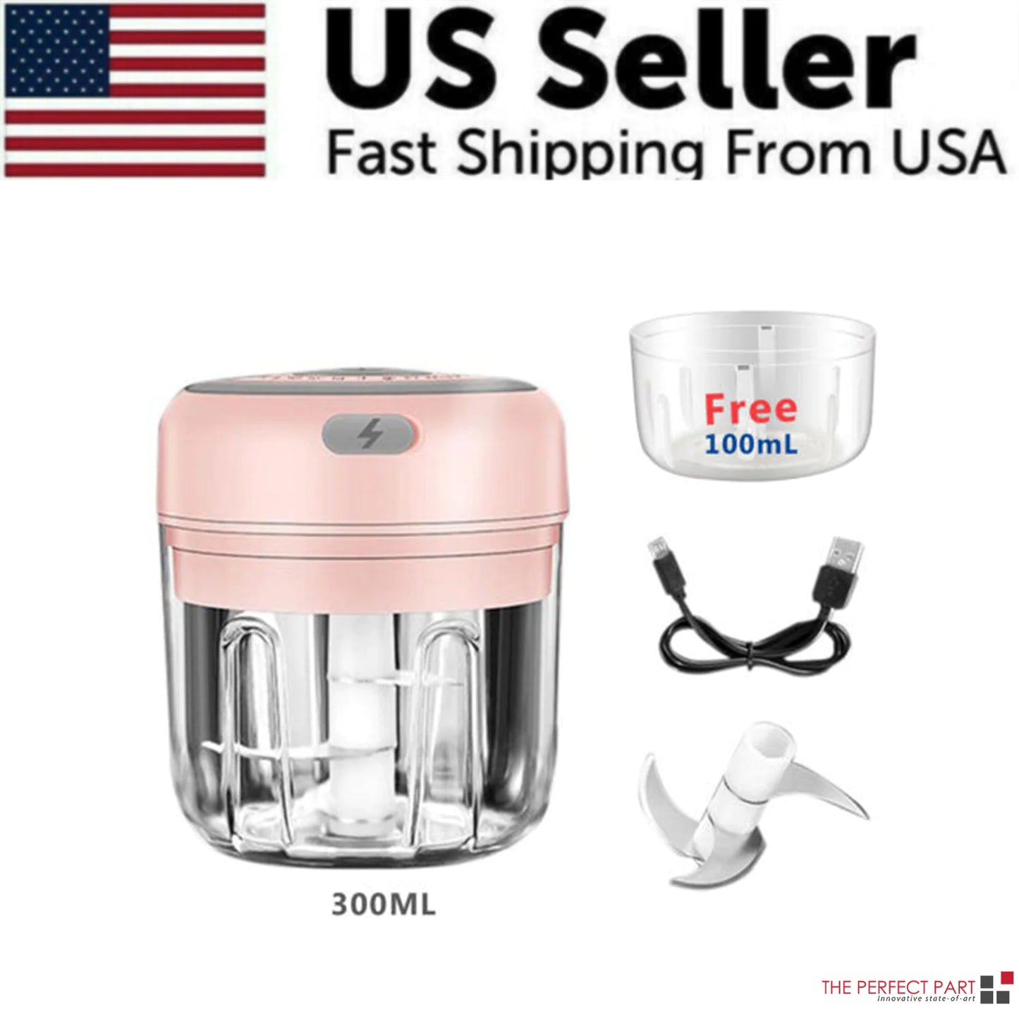 Compact Electric Garlic Chopper 300ML