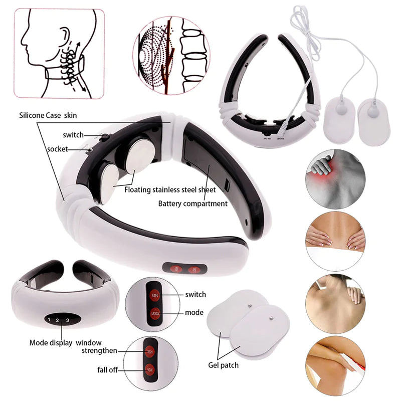 NeckEase Electric Pulse Massager with Magnetic Therapy