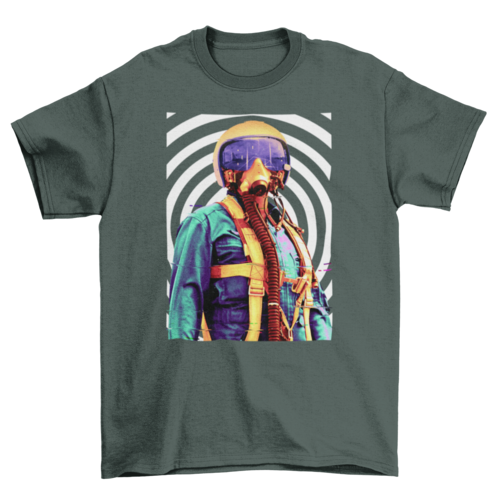 Psychodelic pilot t-shirt