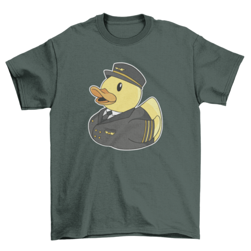 Ruber duck pilot cartoon t-shirt