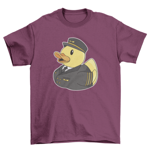 Ruber duck pilot cartoon t-shirt