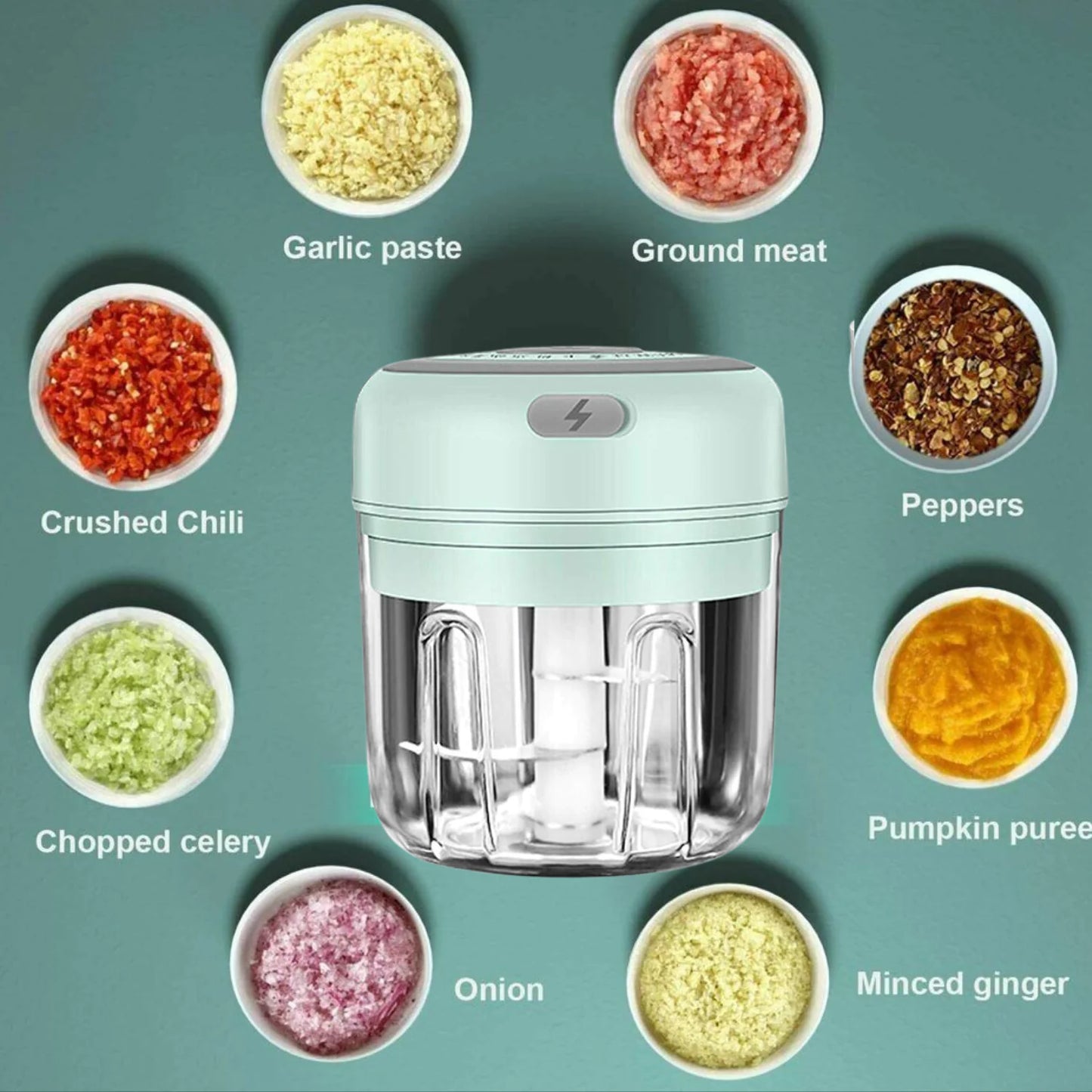 Compact Electric Garlic Chopper 300ML
