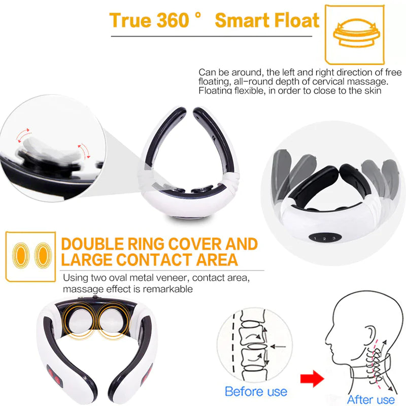 NeckEase Electric Pulse Massager with Magnetic Therapy