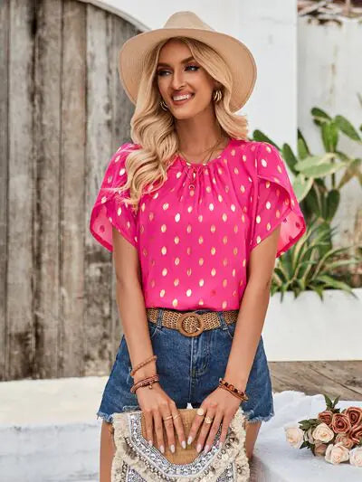 Amy Blossom Sleeve Blouse