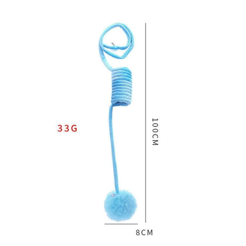 Interactive Plush Cat Toy With Self-Hi Sucker And Spring Rabbit Hair