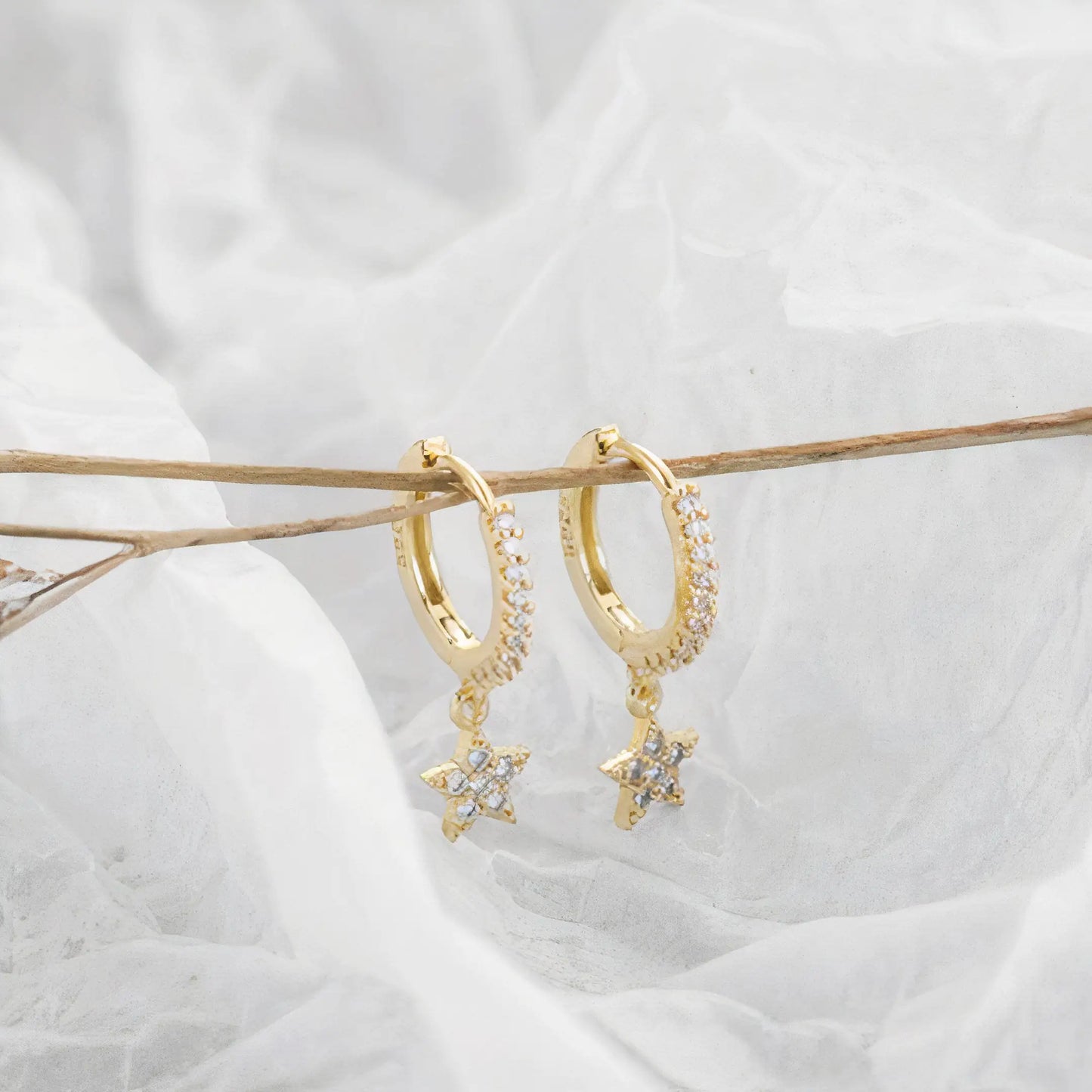 Sparkle Star Hoops