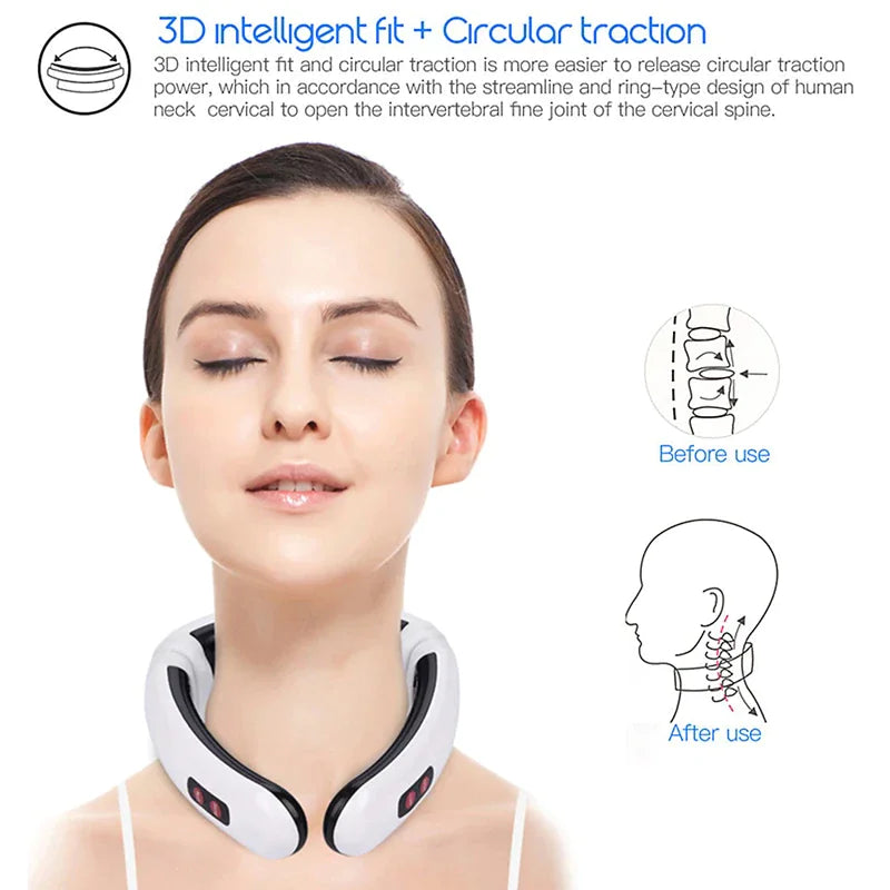 NeckEase Electric Pulse Massager with Magnetic Therapy