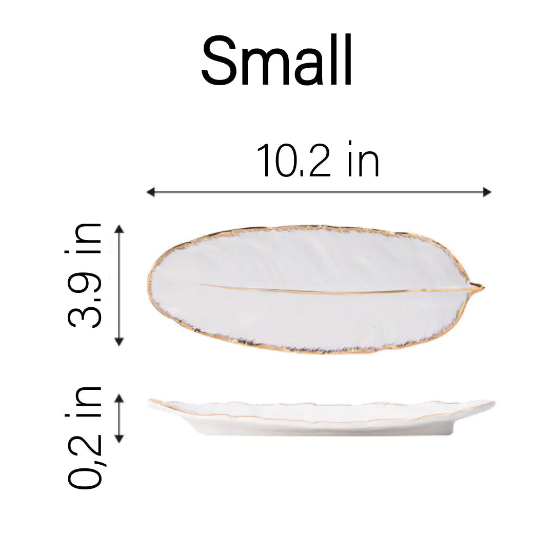 Golden Rim Leaf Tray