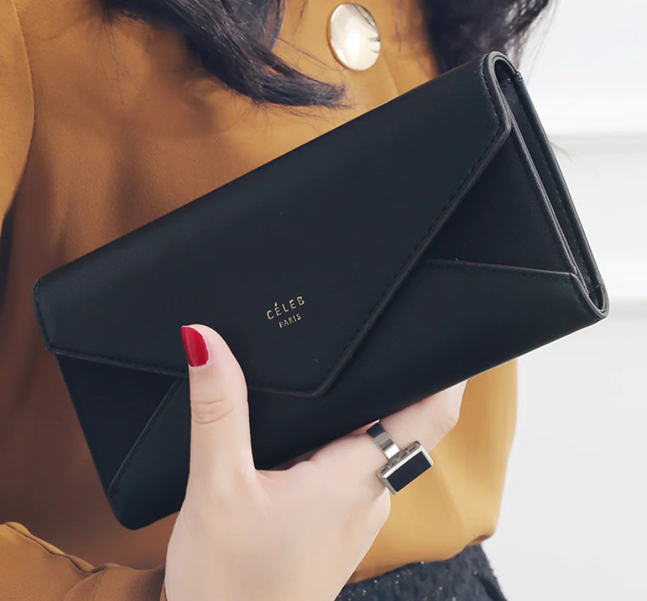 Women's Suede Envelope Wallet and Purse