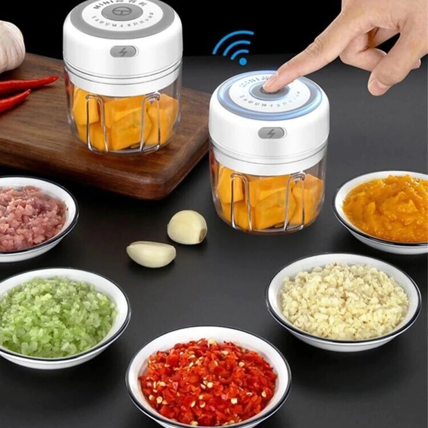 Compact Electric Garlic Chopper 300ML
