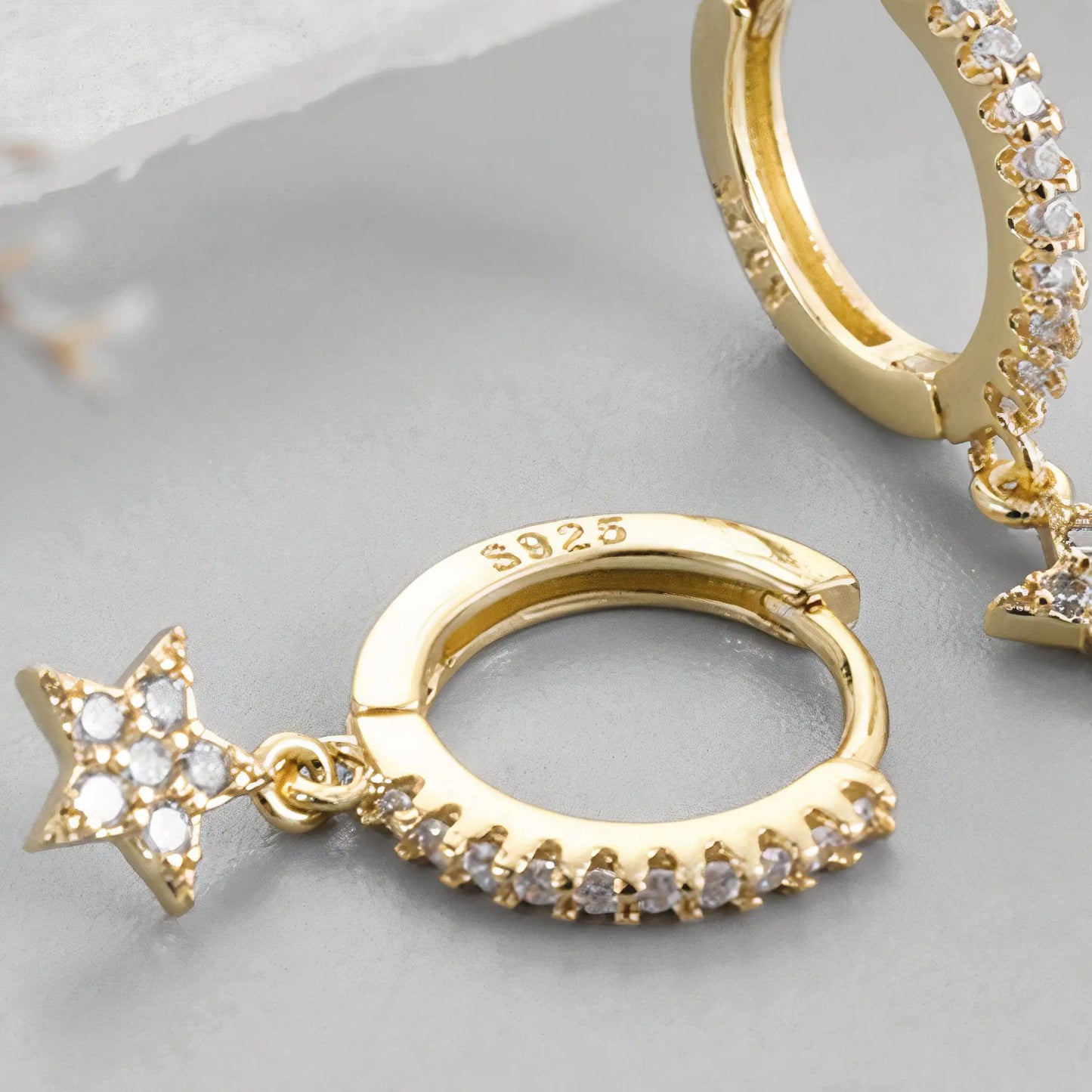 Sparkle Star Hoops