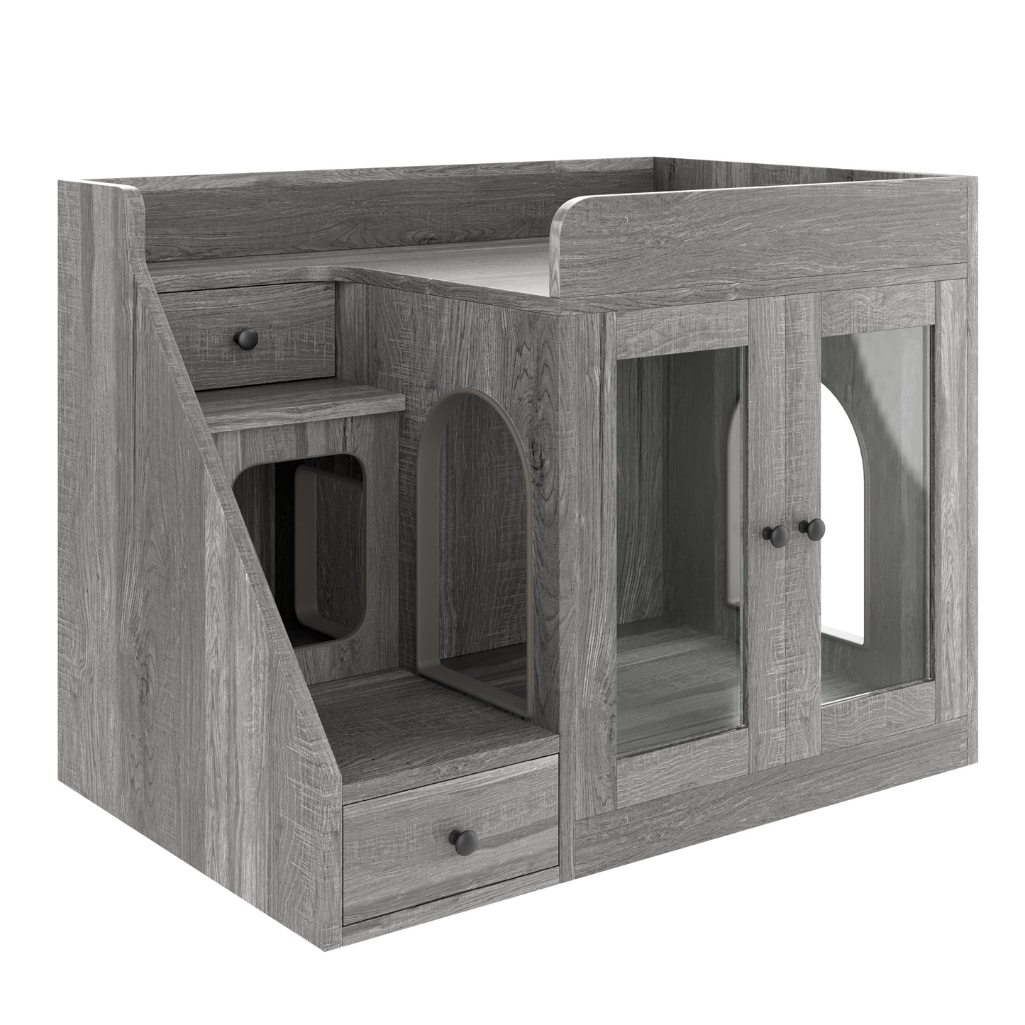 Cat Litter Box Enclosure with  Light , Hidden Litter Box Furniture