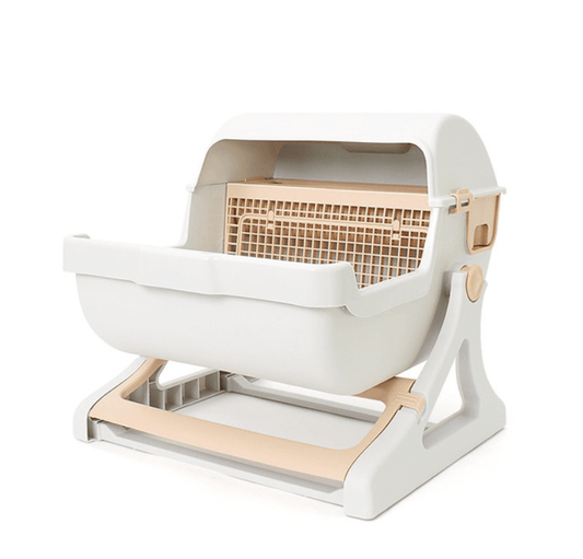 Sleek Kitty Corner Cat Litter Box