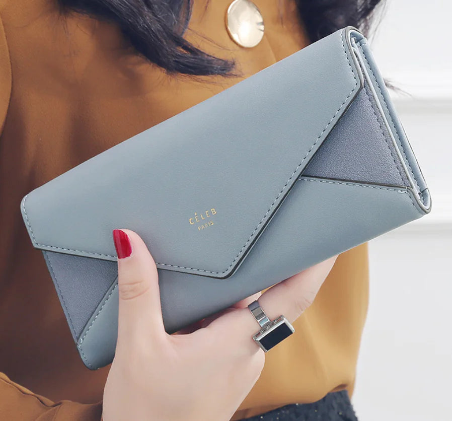 Women's Suede Envelope Wallet and Purse