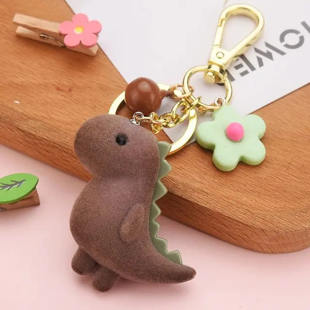 Cute 3D Cartoon Dinosaur Keychain Pendant Accessory