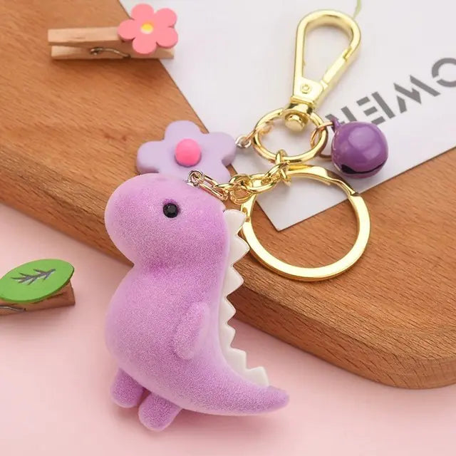 Cute 3D Cartoon Dinosaur Keychain Pendant Accessory