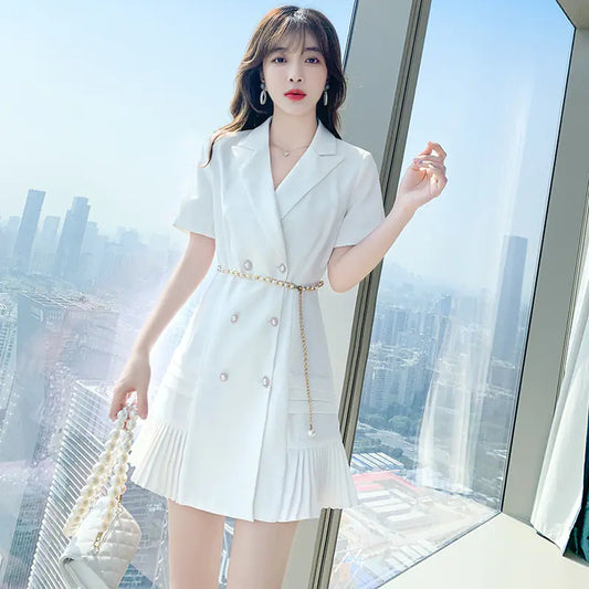 Elegant Pleated Midi Dress