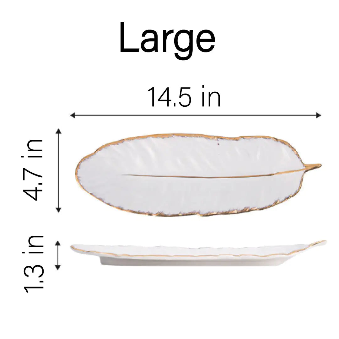Golden Rim Leaf Tray