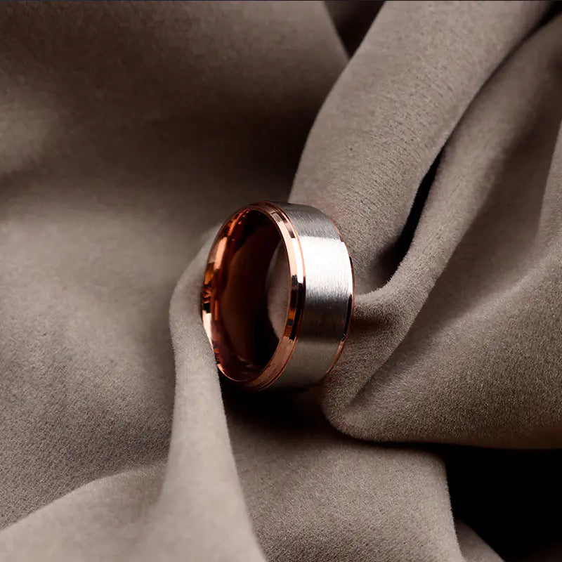 Elegant Rose Gold Stainless Ring