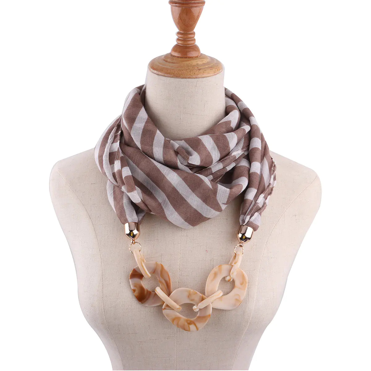 Chain Adorned Fashion Scarf