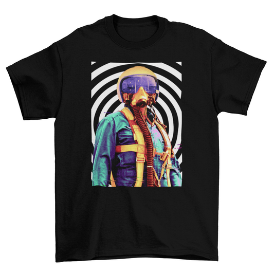 Psychodelic pilot t-shirt