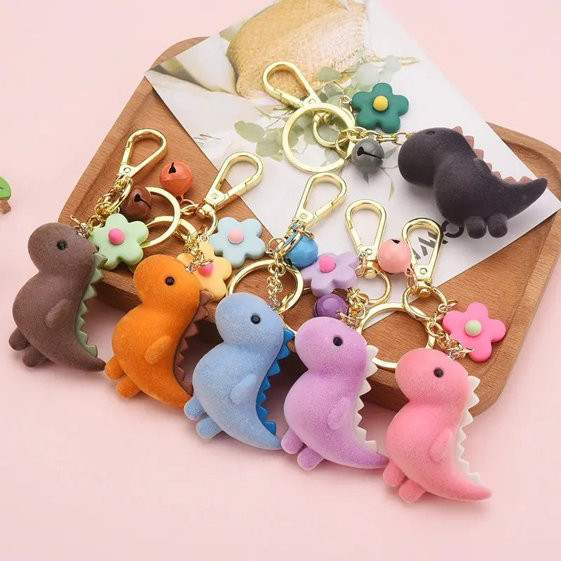 Cute 3D Cartoon Dinosaur Keychain Pendant Accessory