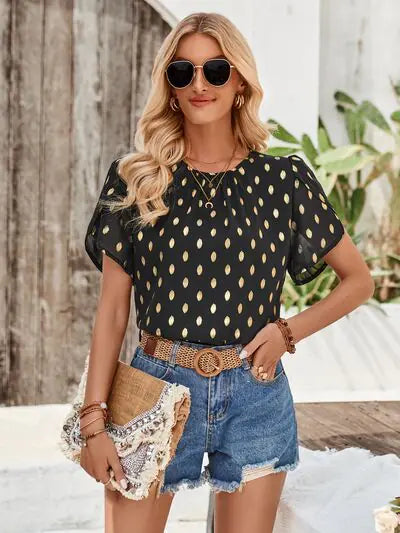 Amy Blossom Sleeve Blouse