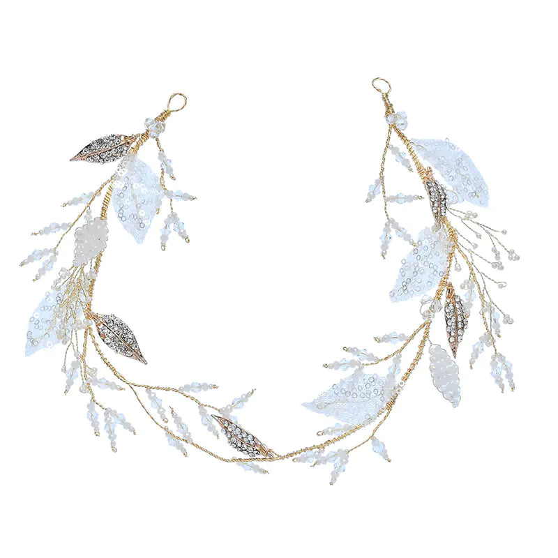 Elegant Leaf Lace Bridal Headband