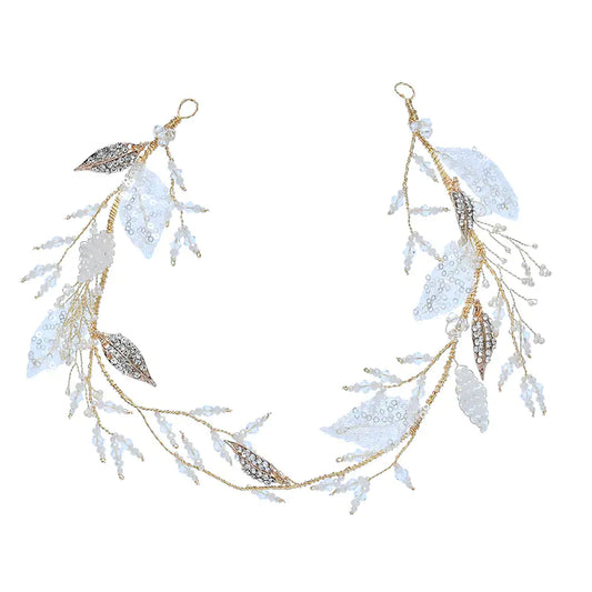 Elegant Leaf Lace Bridal Headband