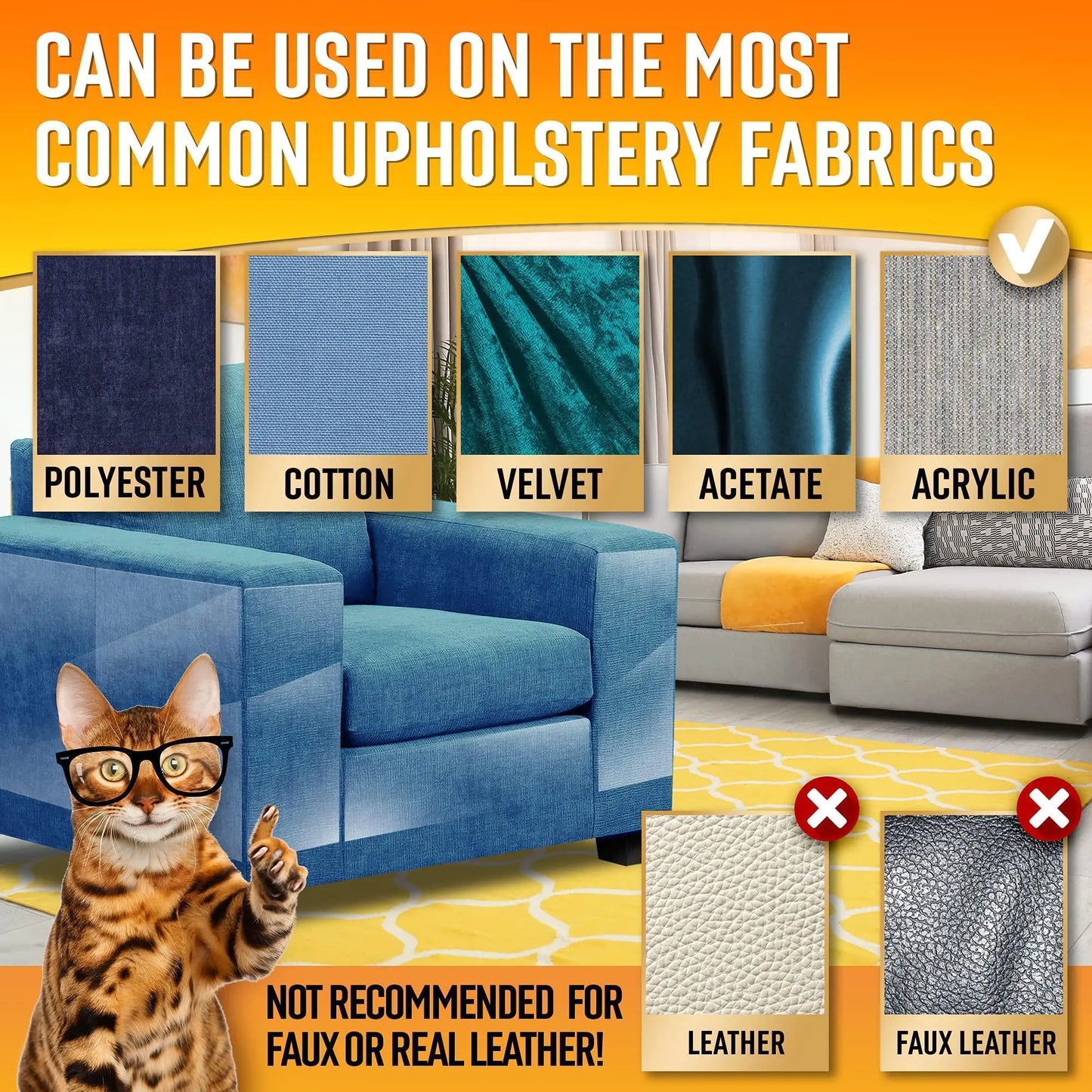 Clear Cat Scratch Shield for Sofas - 16 Durable Sheets