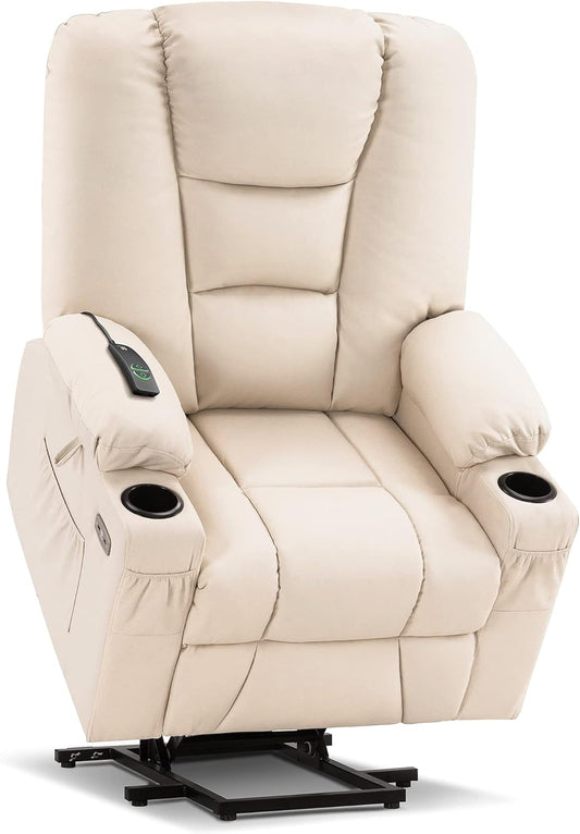 Large Power Lift Recliner Chair Sofa with Massage and Heat for Big and