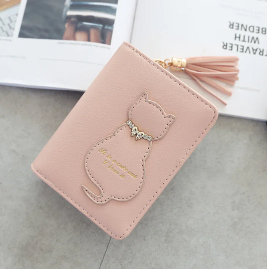 Kitty Charm Leather Wallet