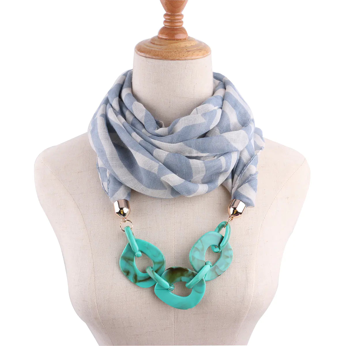 Chain Adorned Fashion Scarf