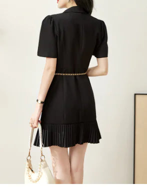 Elegant Pleated Midi Dress