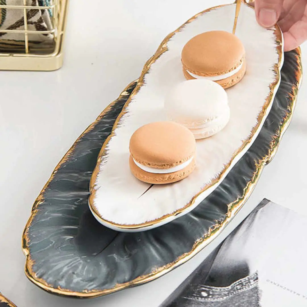 Golden Rim Leaf Tray